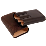 Davidoff cigar case XL-3 leather brown leaf