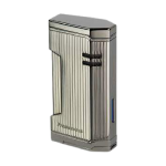 Prometheus Magma X 4 Gun Metal Vertical Lines Torch Flame Triple Jet Cigar Lighters