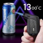 Lighter Turbo Torch Blue Flame Jet Single Transparent Gas Tank