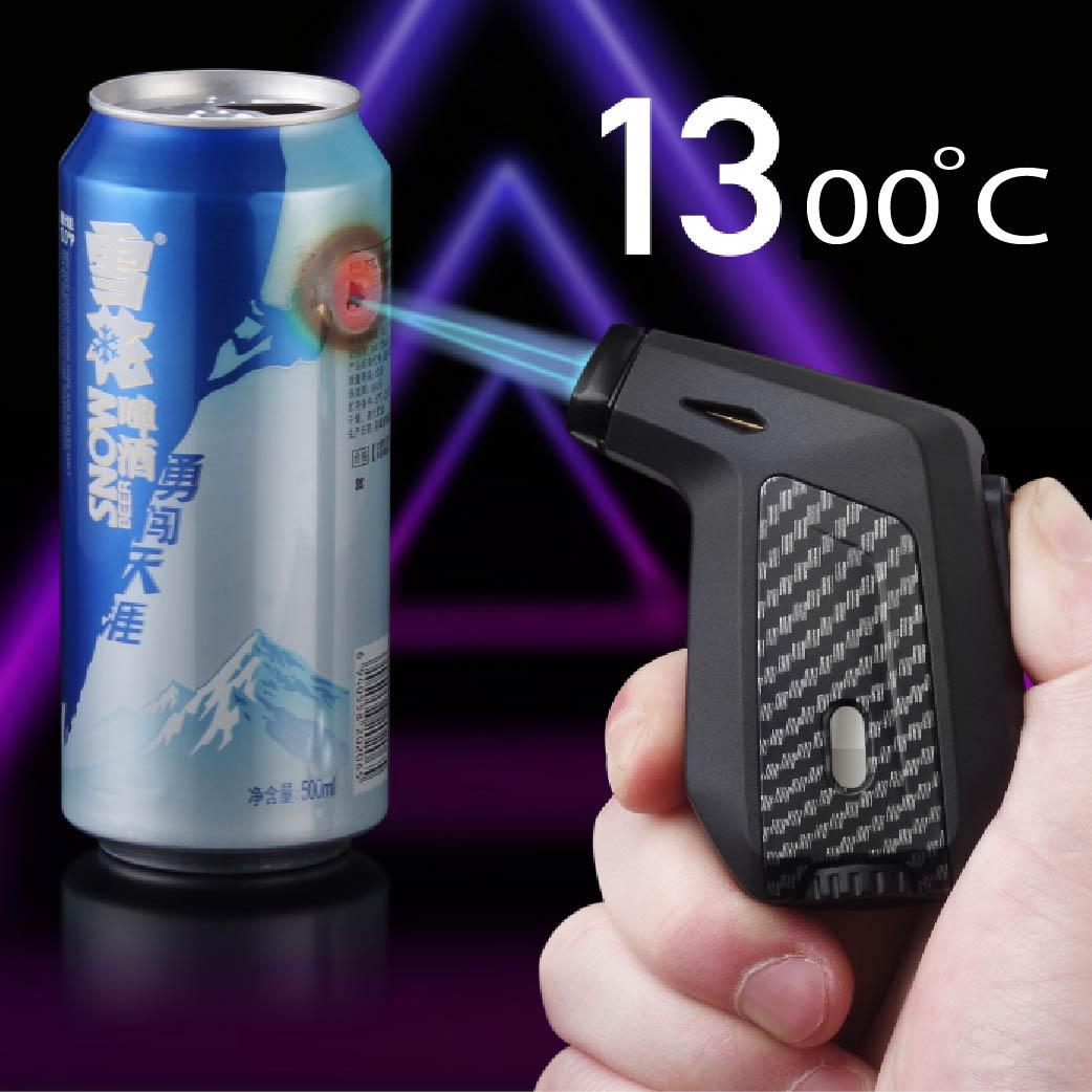 Lighter Turbo Torch Blue Flame Jet Single Transparent Gas Tank