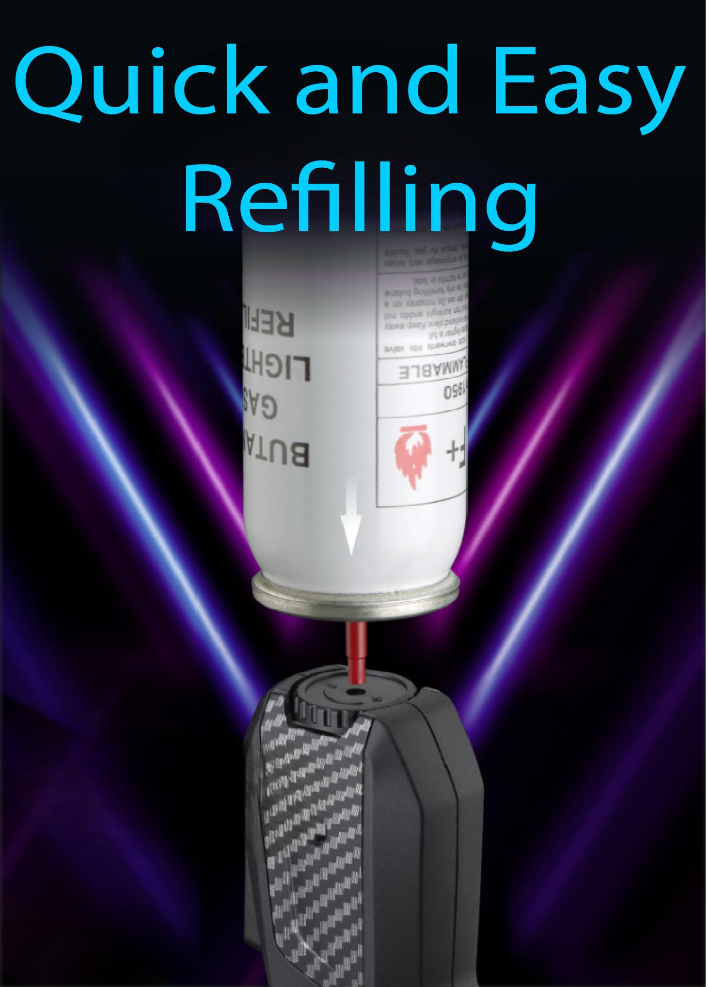 Lighter Turbo Torch Blue Flame Jet Single Transparent Gas Tank