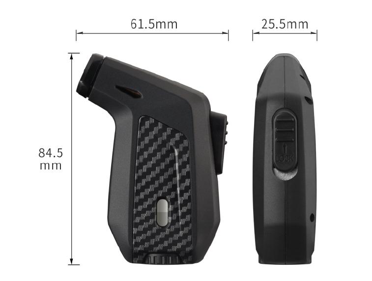 Lighter Turbo Torch Blue Flame Jet Single Transparent Gas Tank