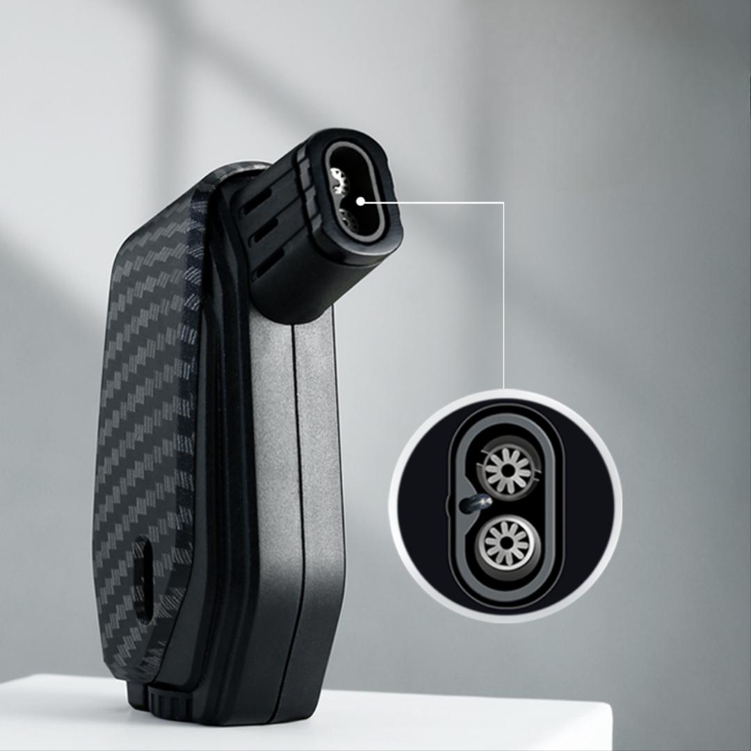 Lighter Dual Turbo Torch Blue Flame Jet Large Capacity Outdoor Windproof Butane Gas