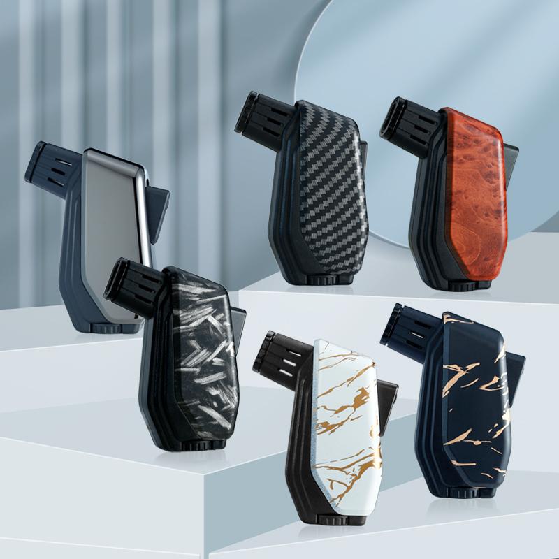 Lighter Dual Turbo Torch Blue Flame Jet Large Capacity Outdoor Windproof Butane Gas