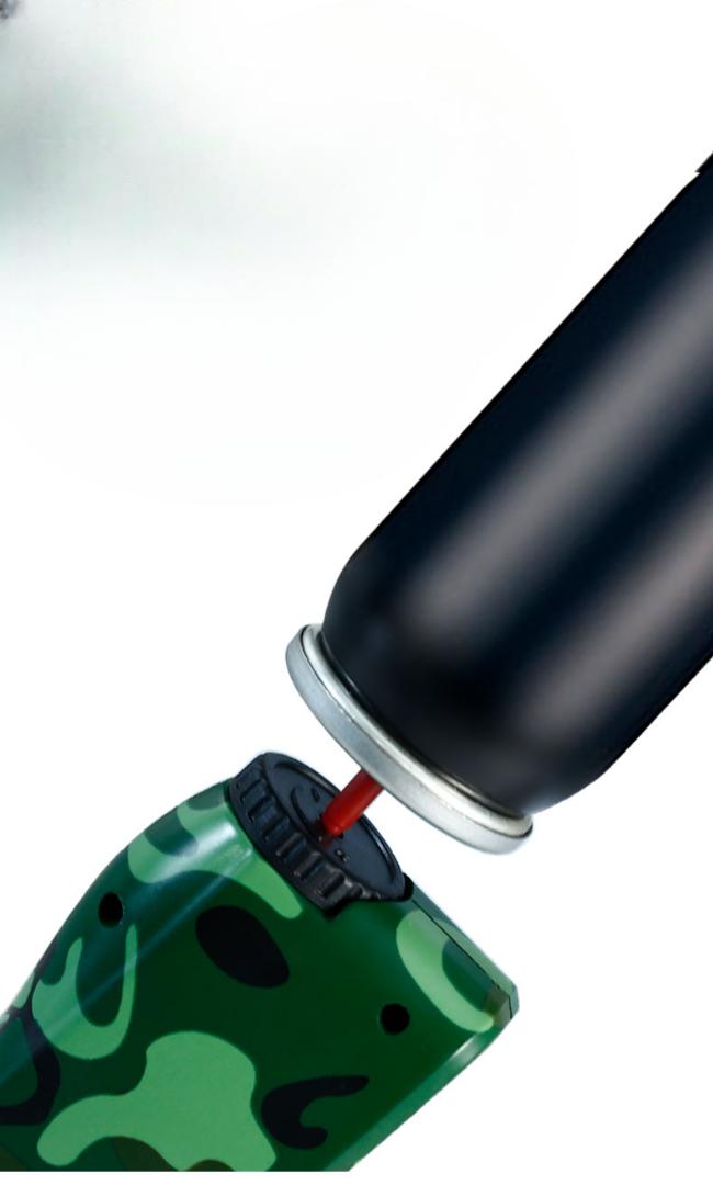 Large Capacity Outdoor Windproof Butane Gas Lighter Turbo Torch Blue Flame Jet Single