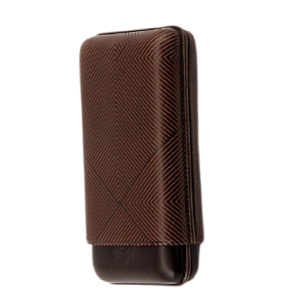 Davidoff cigar case XL-3 leather brown leaf