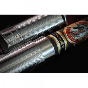 Prometheus Pocket Travel Cigar Tubes Chrome H-Tube/TC