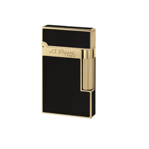 S.T Dupont Ligne 2 Natural Black Lacquer Lighter With Yellow Gold Finish 016884